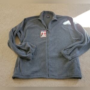 NEW Dickies Vintage Tru-Fit Jacket Mens Large Gray Full Zip Fleece Lined Ski Sno